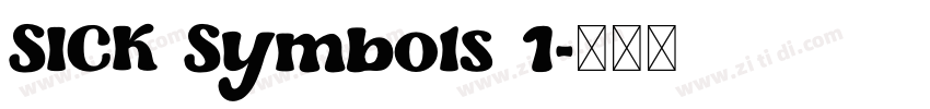 SICK Symbols 1字体转换